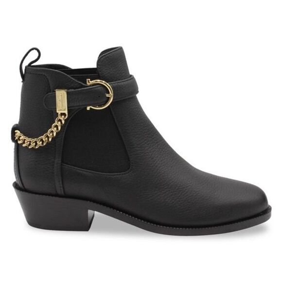 Salvatore Ferragamo Women´s Black Ardisie Chain Ankle...